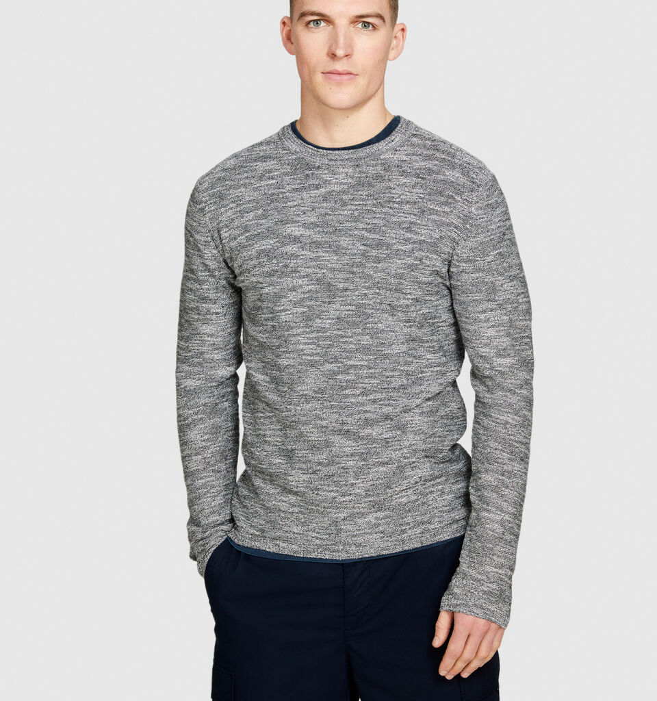 Marl sweater - men's crew neck sweaters - Light Gray | Sisley image number 4